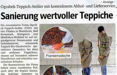 Read more about the article Sanierung wertvoller Teppiche